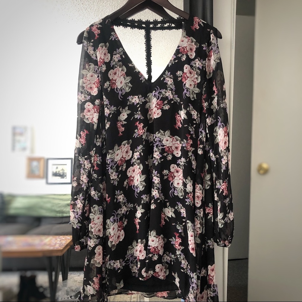 Cotton Candy Floral Backless A-line Mini Dress